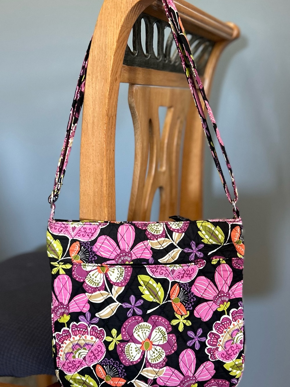 Vera Bradley “Pirouette Pink” Retired Hipster Crossbody Handbag